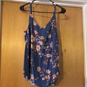 Fit and flare floral tank top